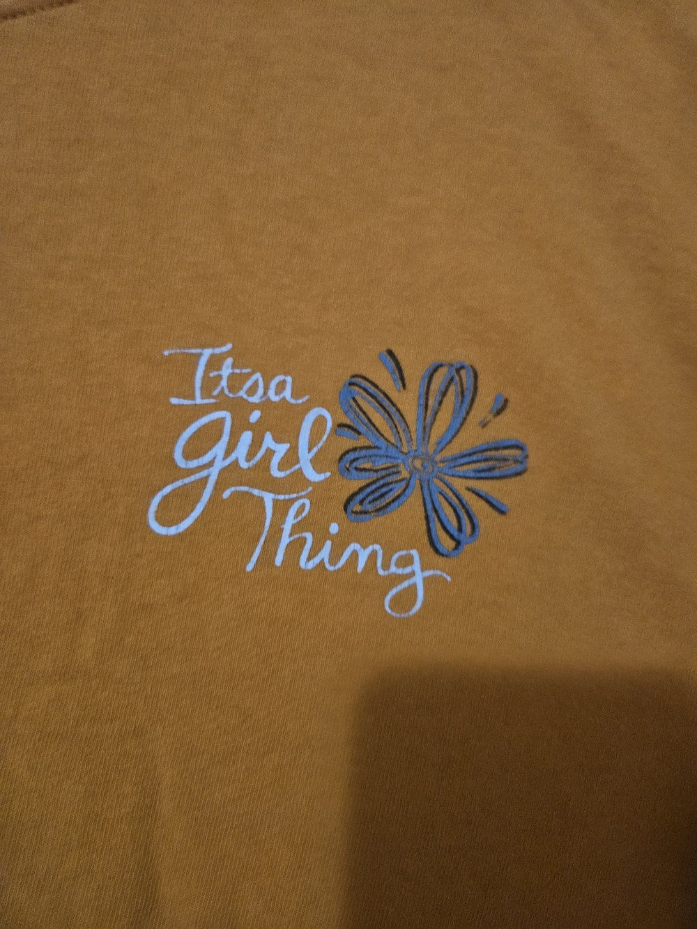 A Girl Thing Mustard Yellow Graphic Tee - Picture 3 of 4